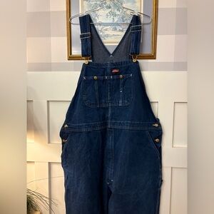 Dickies Men's Dark Blue Denim Overalls 46/30